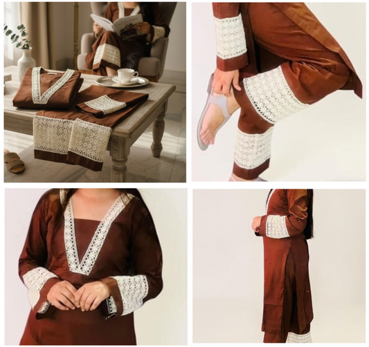 Chestnut Edit Lace 2-Piece Co-ord Set