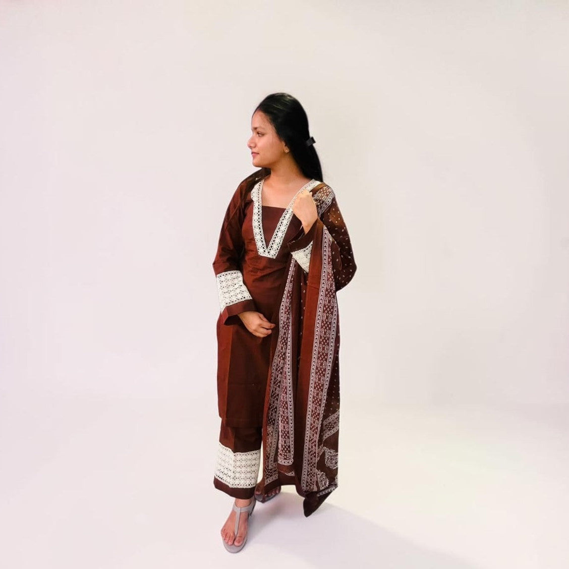 Chestnut Edit Lace 3-Piece Co-ord Set
