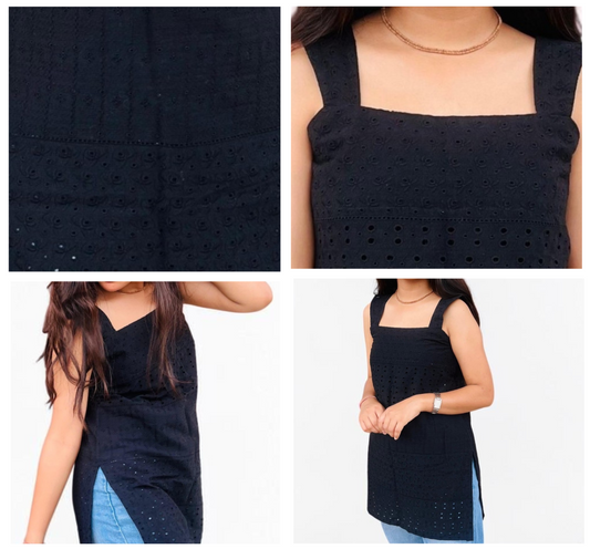 Short Kurti (Black Hakooba Edition) by Uttara Attire