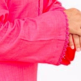 Hot Pink Co-ord Set – Uttara Attire Luxury Cotton Linen
