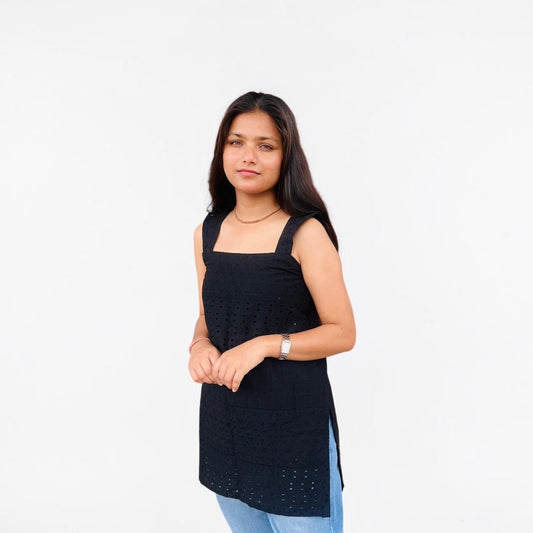 Short Kurti (Black Hakooba Edition) by Uttara Attire