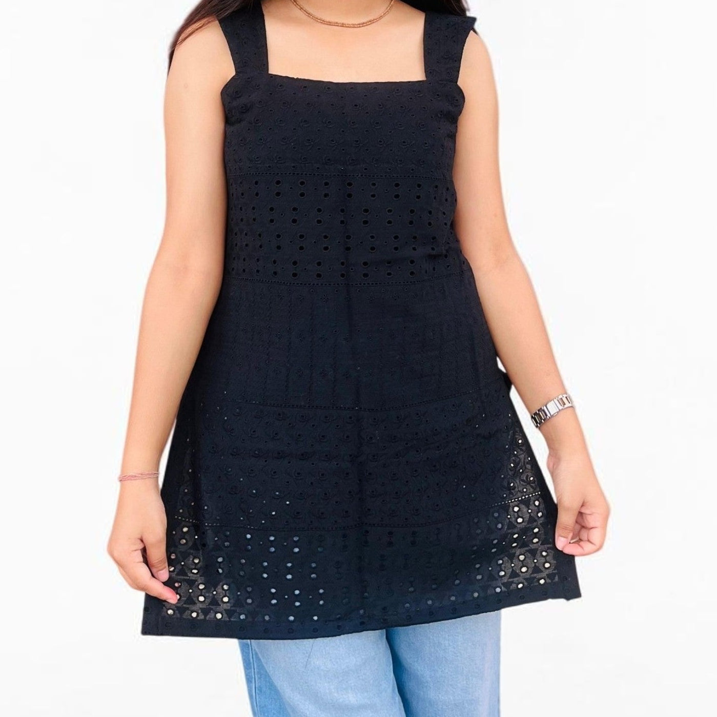 Short Kurti (Black Hakooba Edition) by Uttara Attire