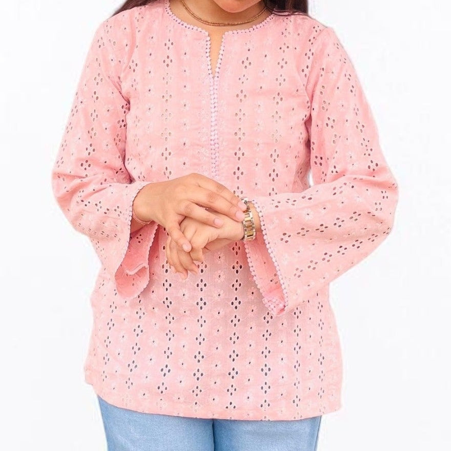 Pure Cotton Hakoba Embroidery Short Kurti