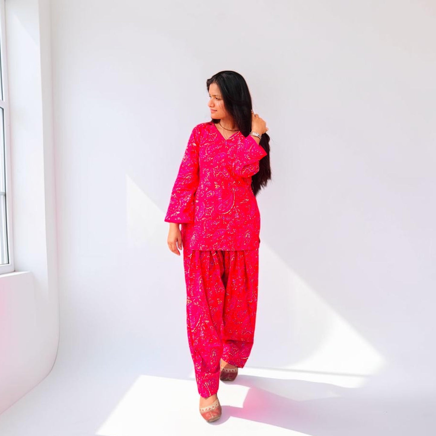 The Royal Fuchsia Hacuba Farshi co-ord set