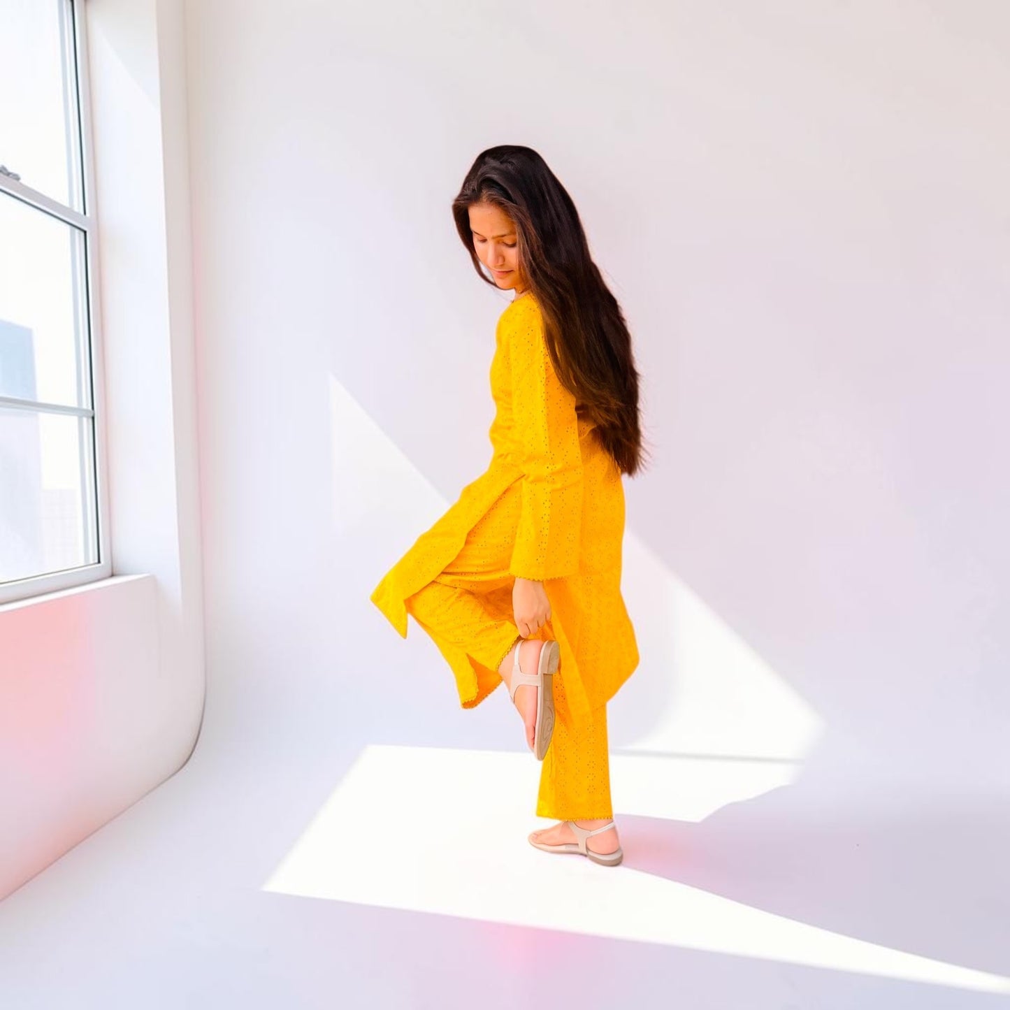 Golden Glow Hakoba Co-ord Set