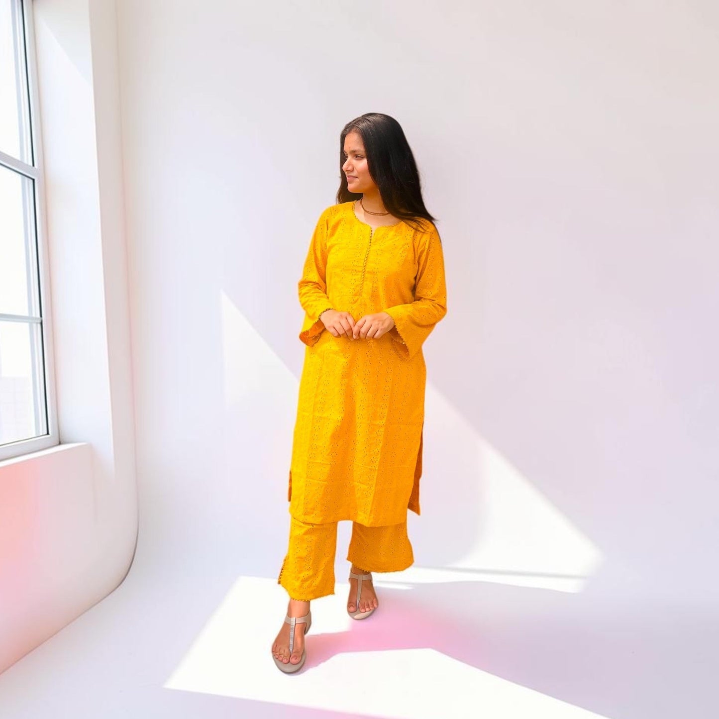 Golden Glow Hakoba Co-ord Set
