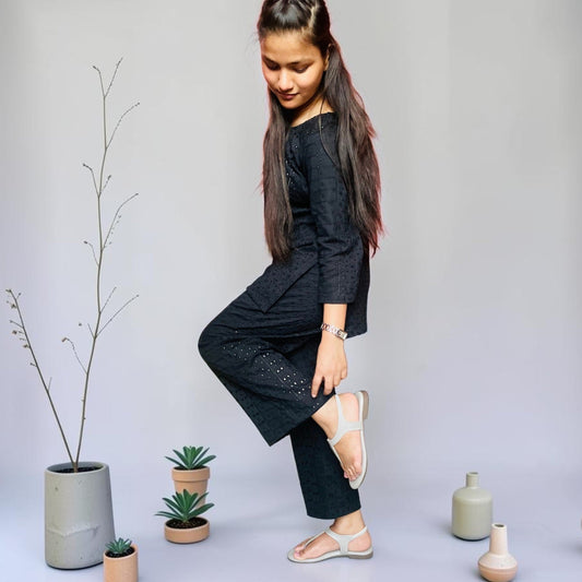 Premium Black Hakoba Co-ord Set