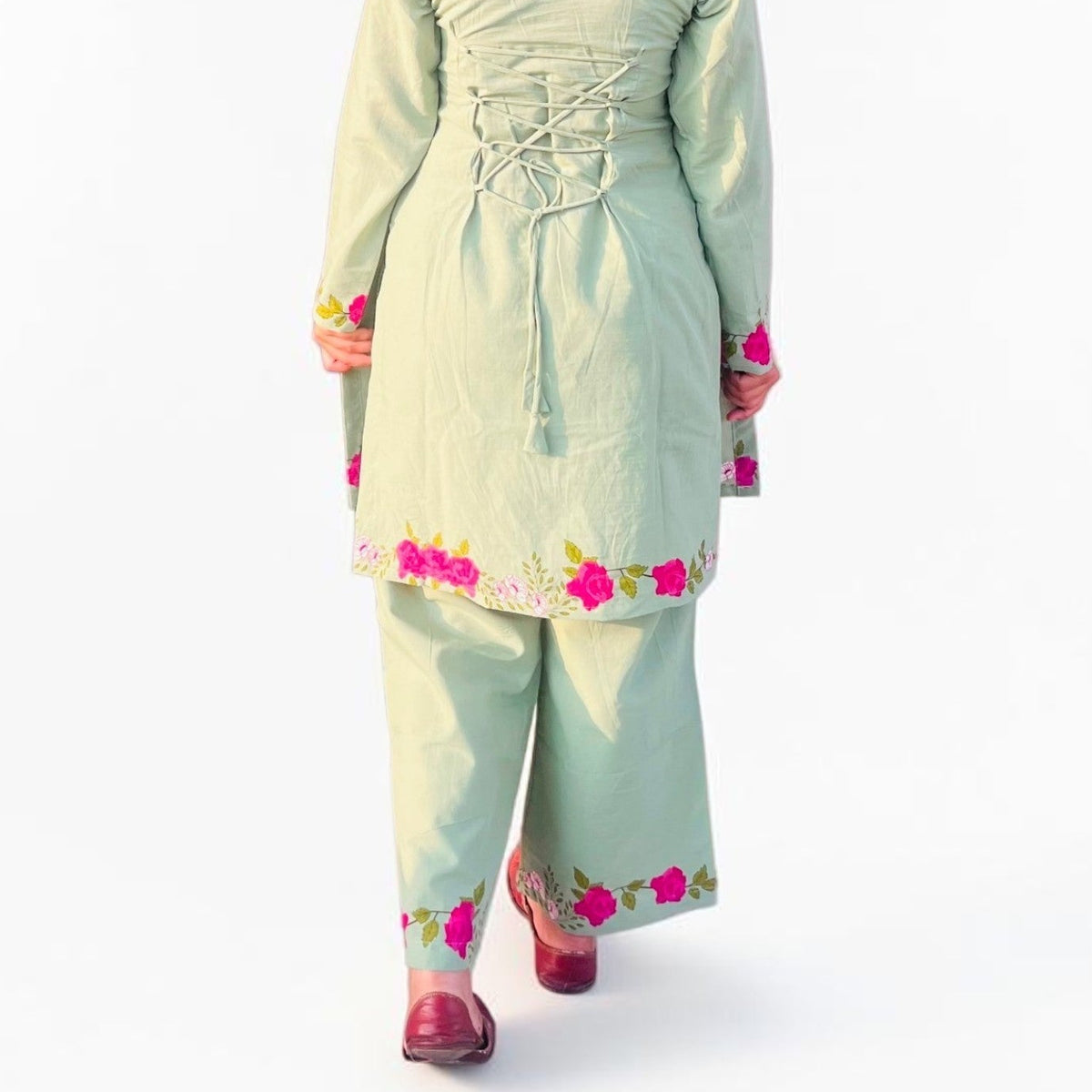 Sage Green Dori-Back Co-ord Set