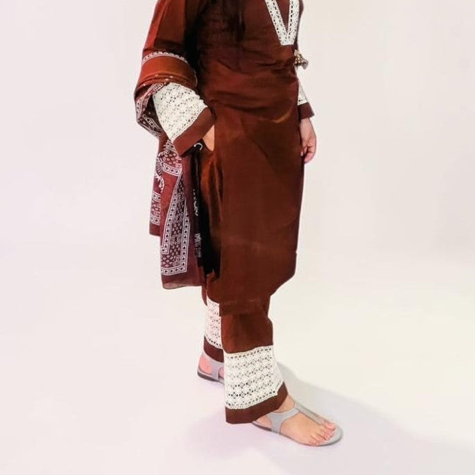 Chestnut Edit Lace 3-Piece Co-ord Set