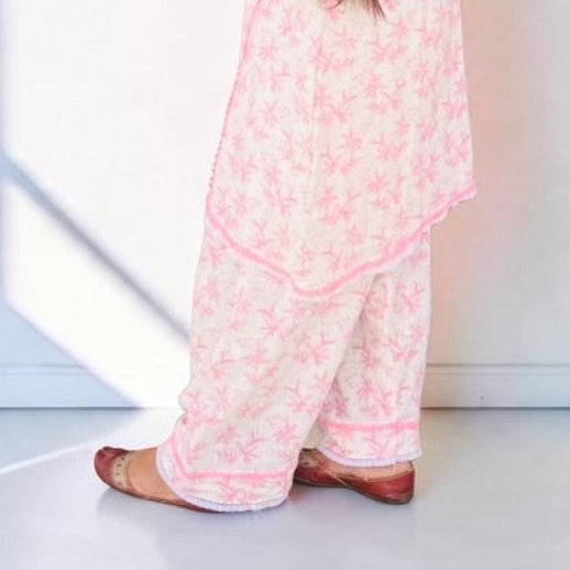 Blossom Pink Linen Farshi Co-Ord Set