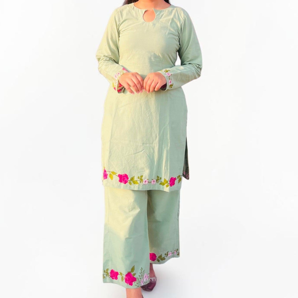 Sage Green Dori-Back Co-ord Set