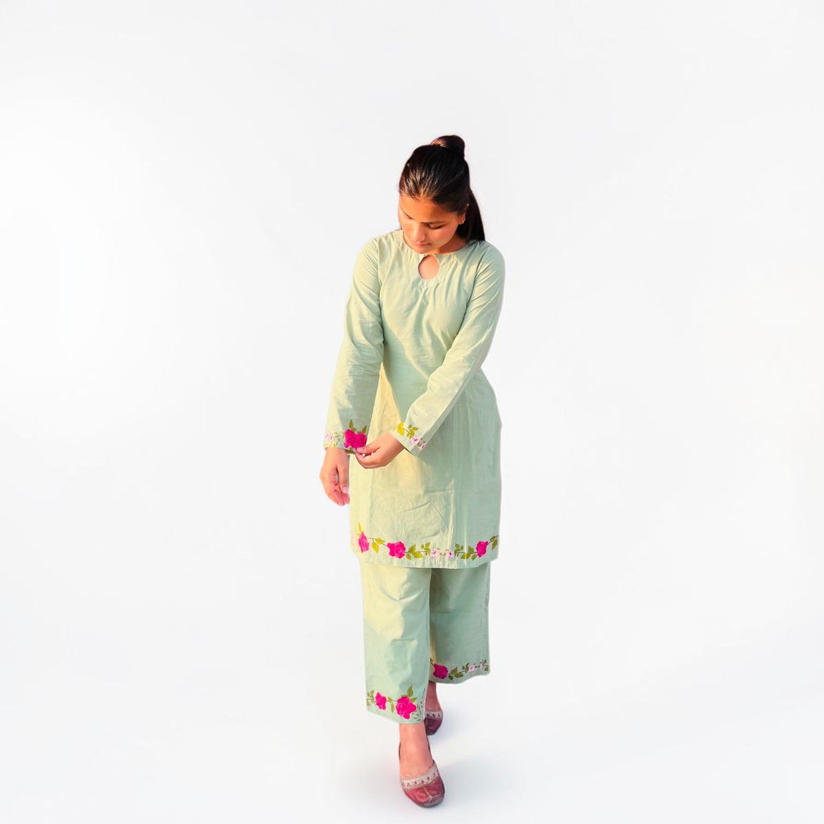 Sage Green Dori-Back Co-ord Set