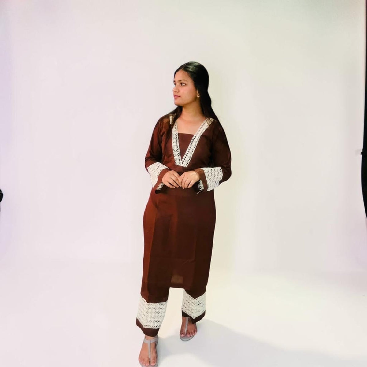 Chestnut Edit Lace 2-Piece Co-ord Set