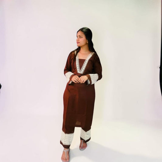 Chestnut Edit Lace 2-Piece Co-ord Set