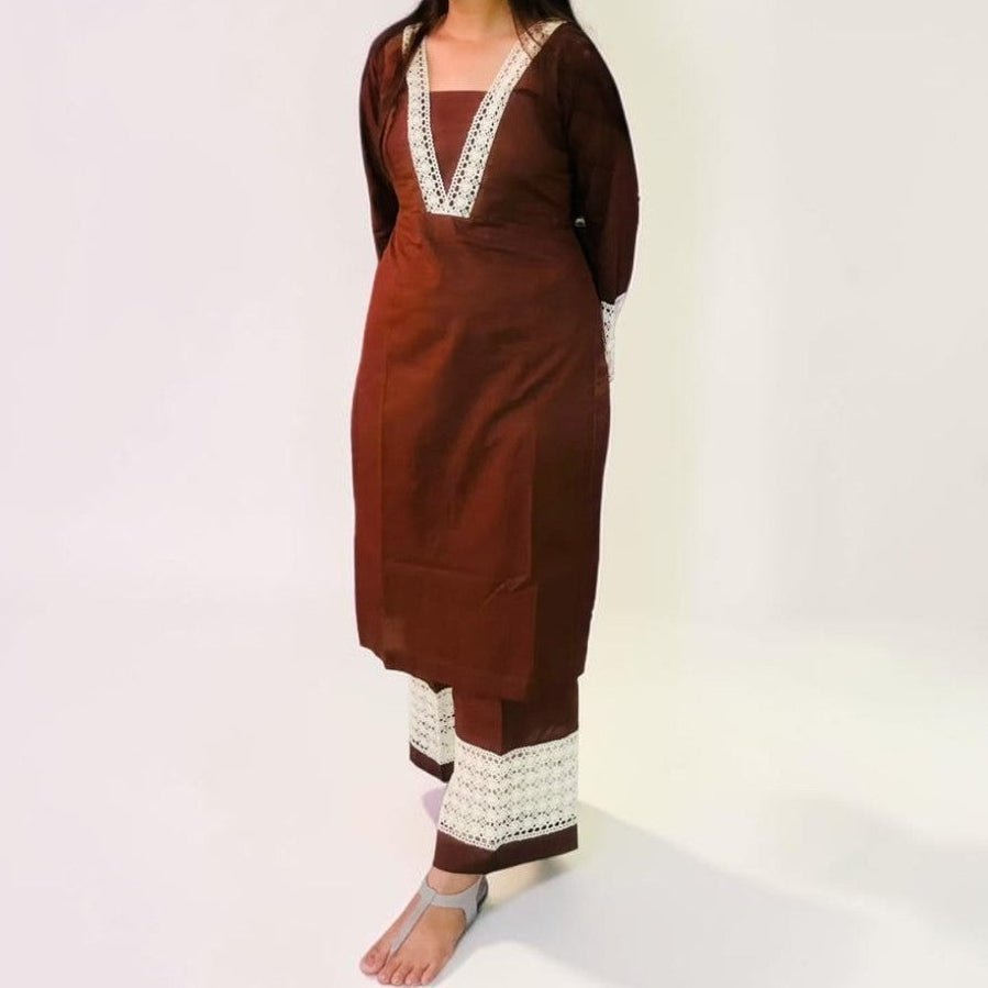 Chestnut Edit Lace 2-Piece Co-ord Set
