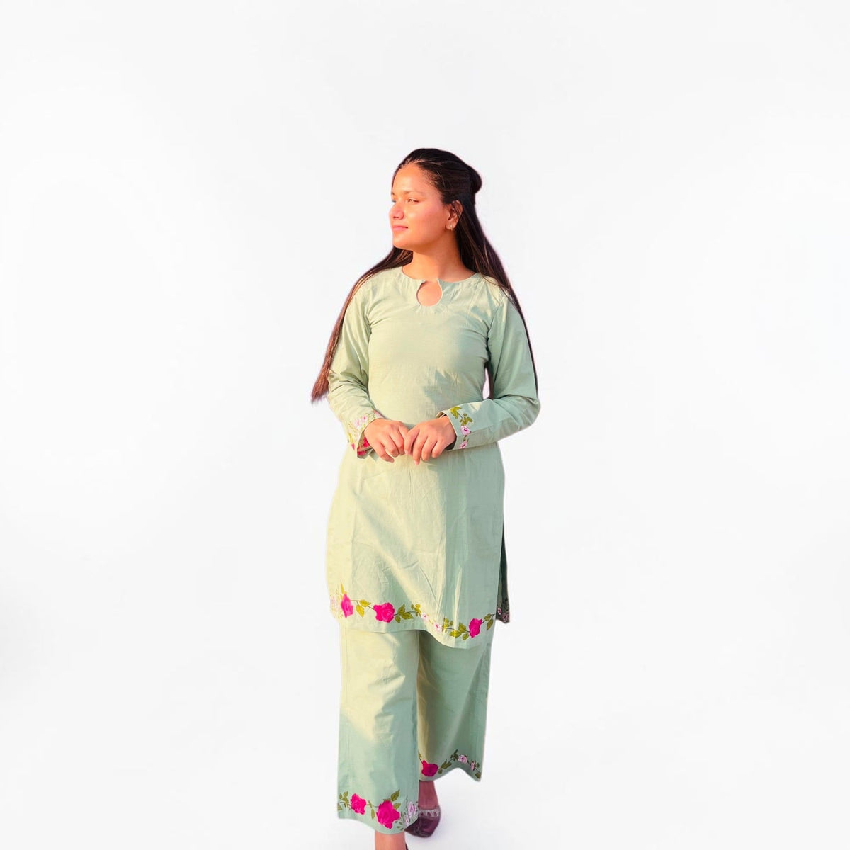 Sage Green Dori-Back Co-ord Set