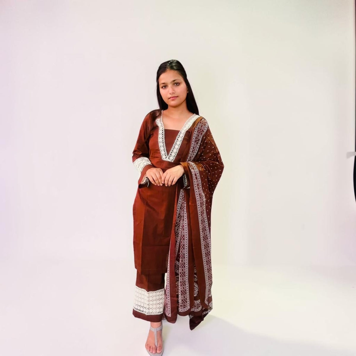 Chestnut Edit Lace 3-Piece Co-ord Set